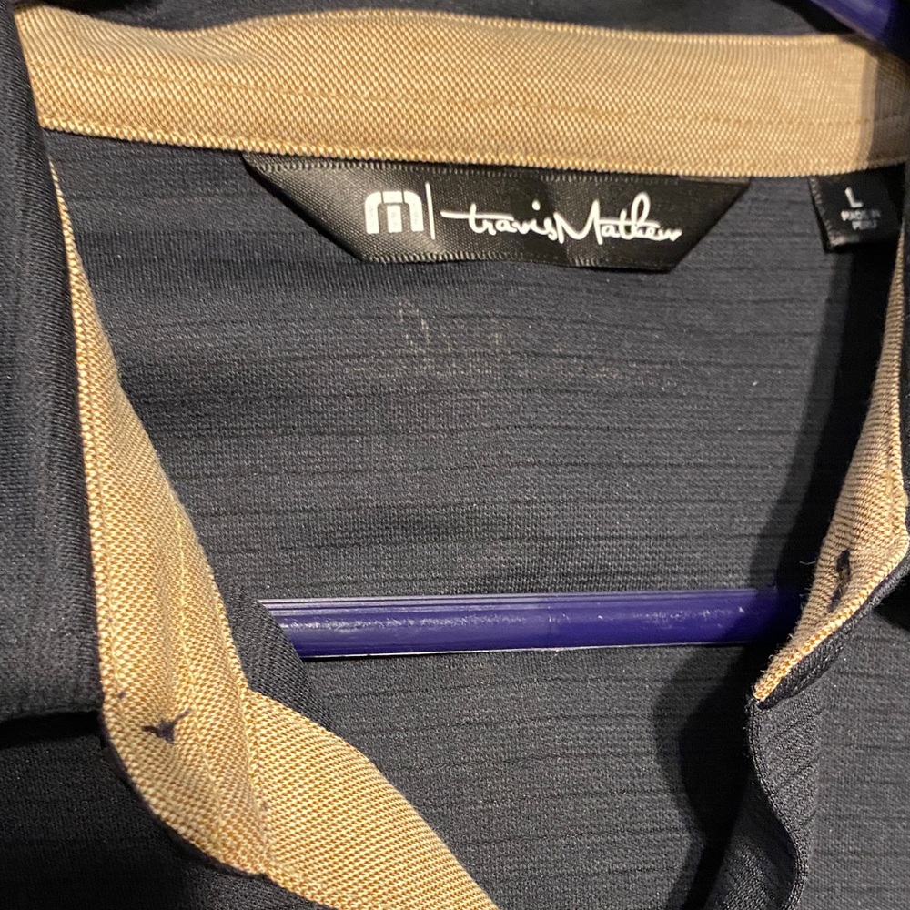 Travis Mathew Dark Navy Polo Shirt - Picture 2 of 5